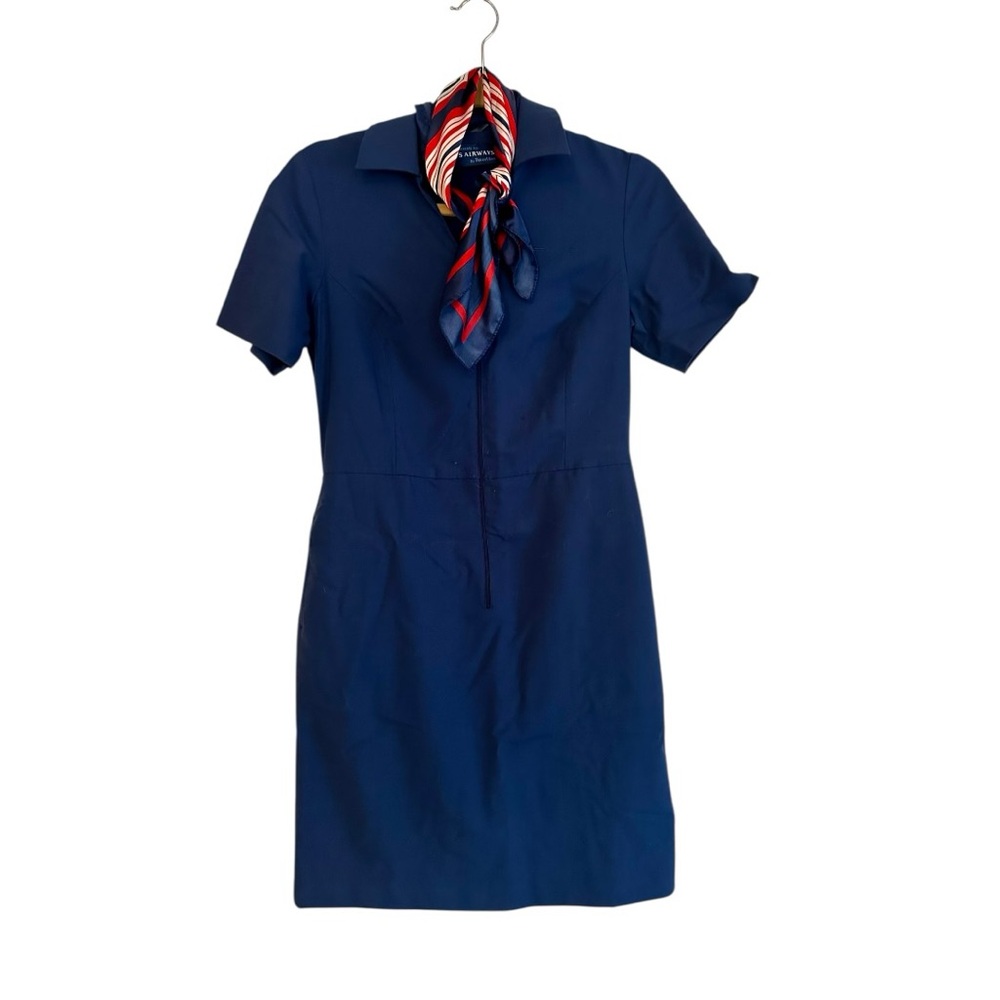 Vintage Navy Stan Herman for US Airways Flight Attendant Dress